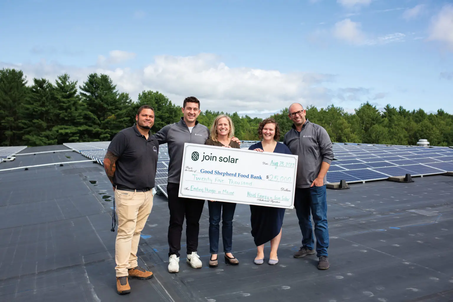 Join Solar Donates $25,000 To Good Shepherd Food Bank of Maine